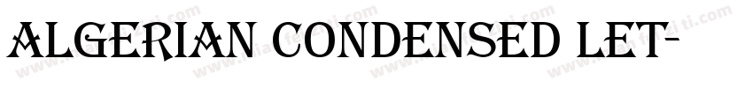 Algerian Condensed LET字体转换